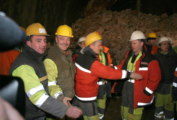 2008.02.16 - Probijena druga cijev tunela Hrasten na autocesti Rijeka-Zagreb